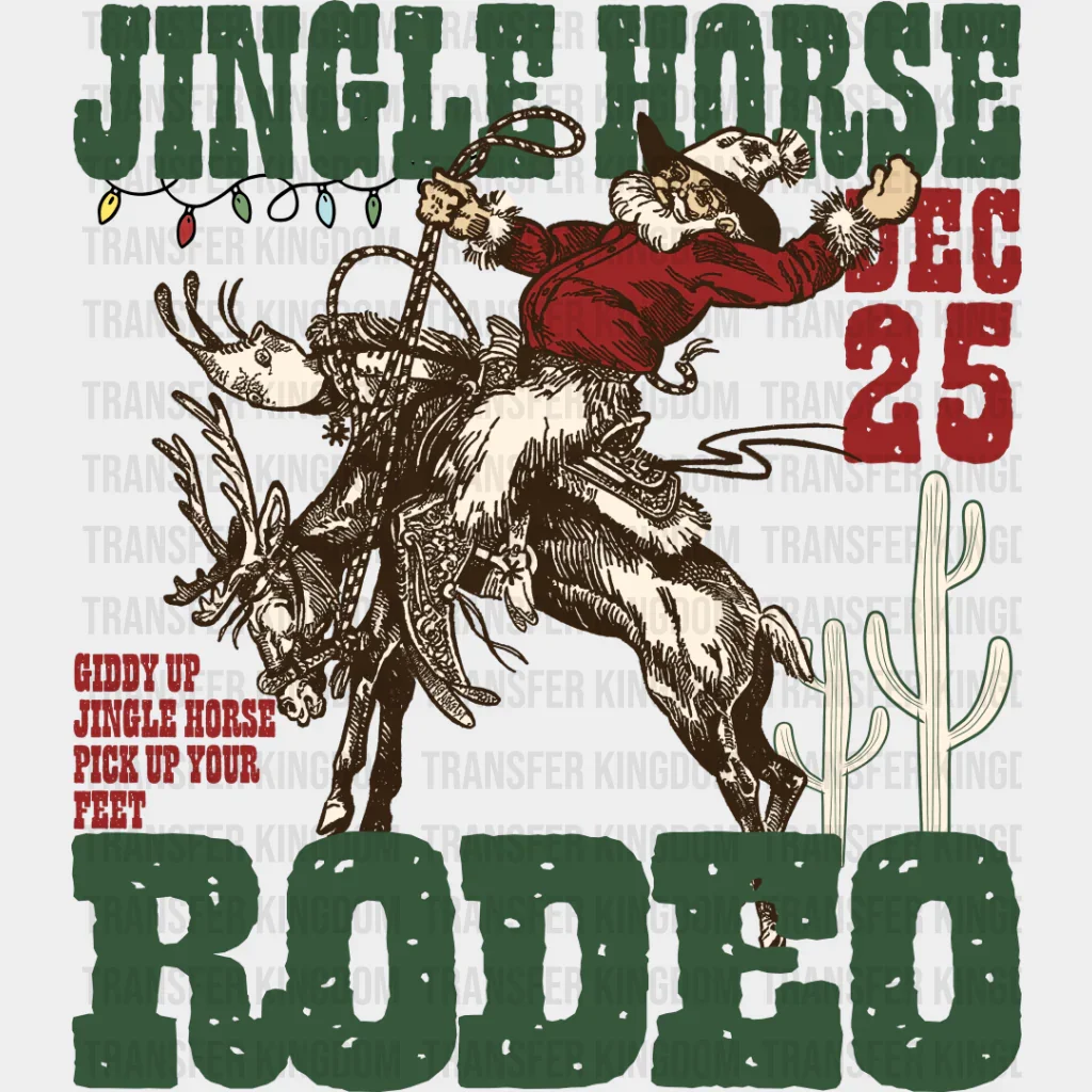 Jingle Horse Rodeo - Christmas DTF Transfer