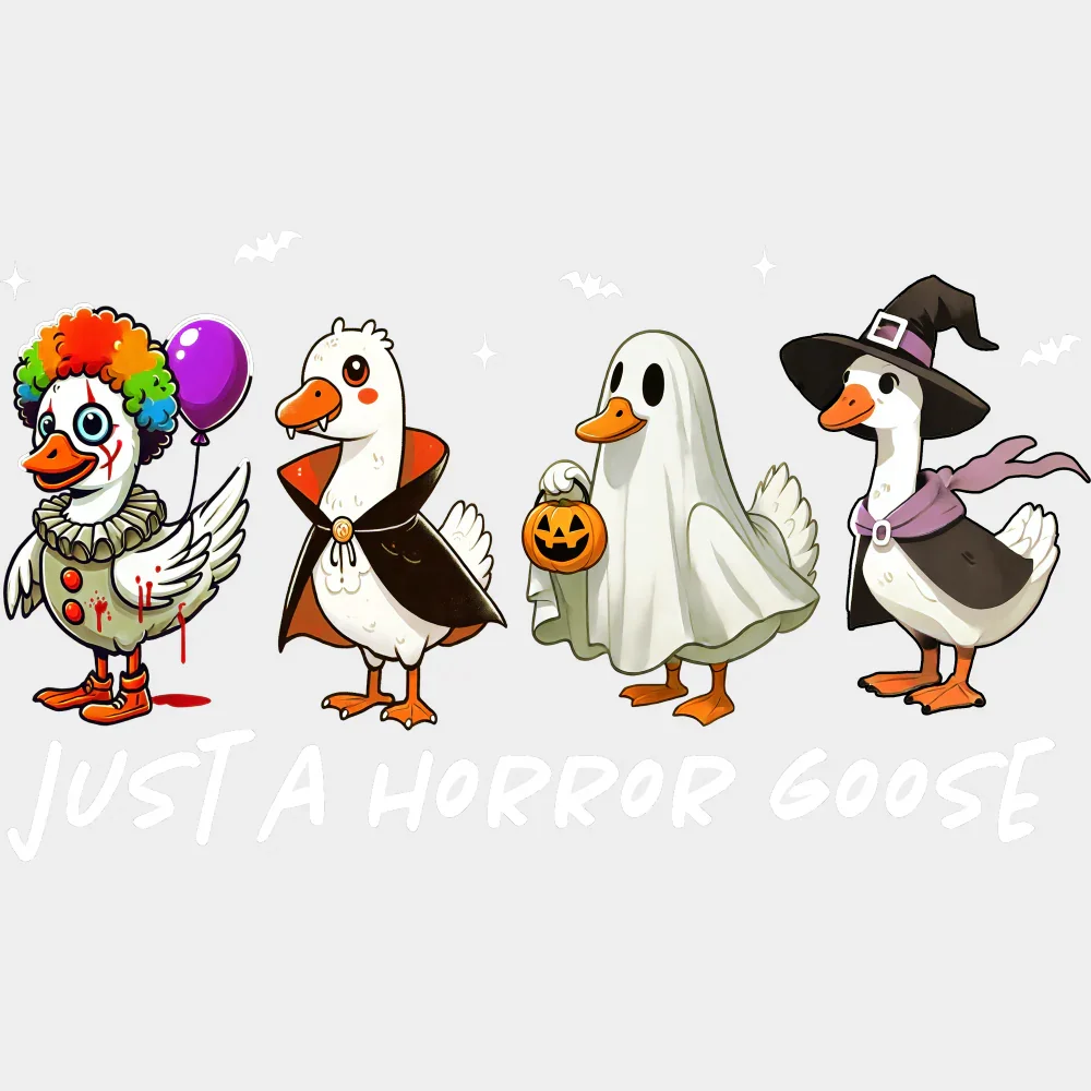 Just A Horror Goose B&W - Halloween DTF Transfer - Image 2