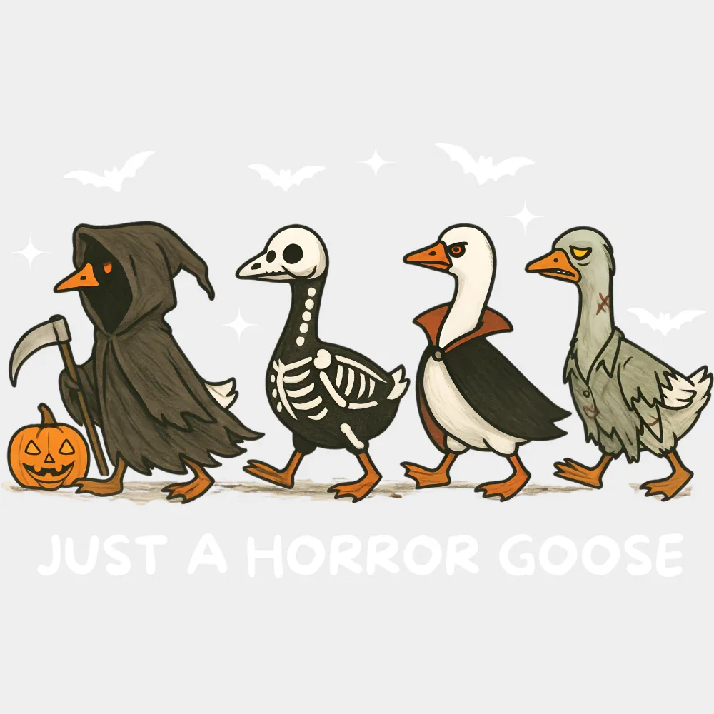 Just A Horror Goose & Bats - Halloween DTF Transfer - Image 2