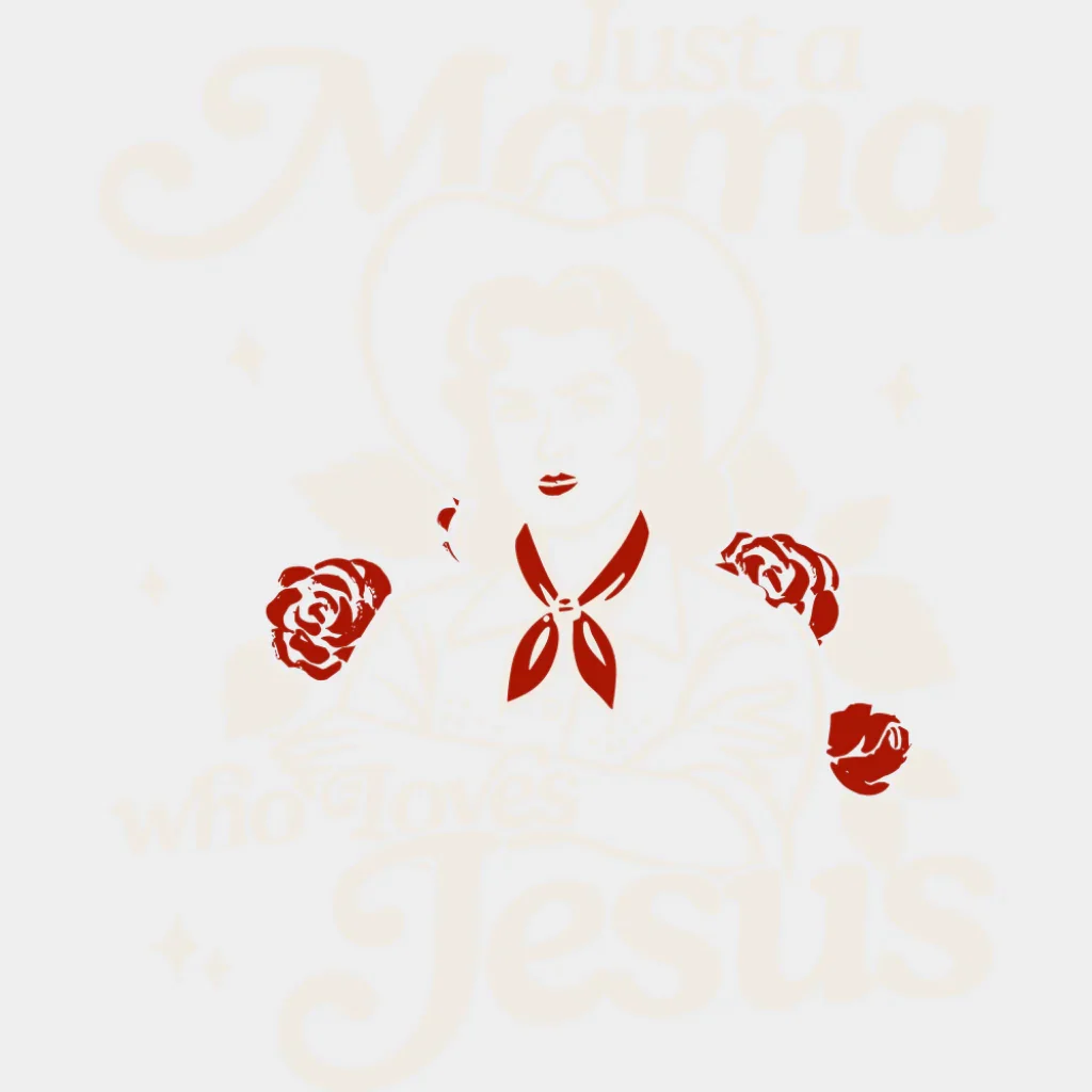 Just A Mama Who Loves Jesus - Mother's Day DTF Transfer - Image 2