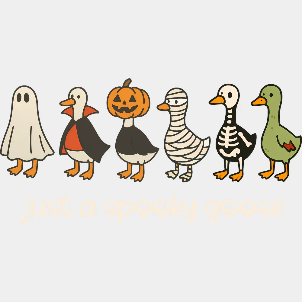 Just A Spooky Goose, 6 Goose - Halloween DTF Transfer - Image 2