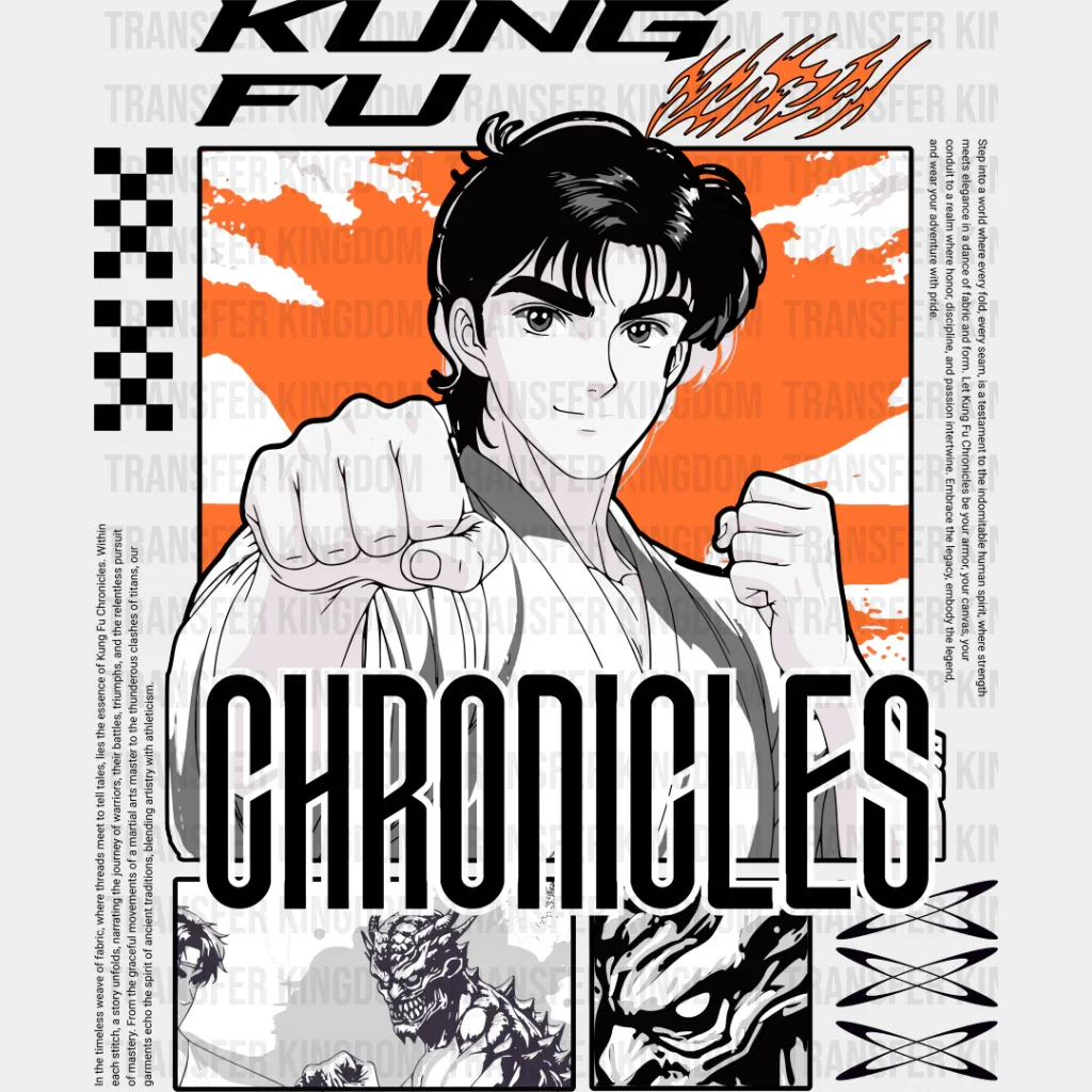 Kung Fu Chronicles - Anime DTF heat transfer - Image 2