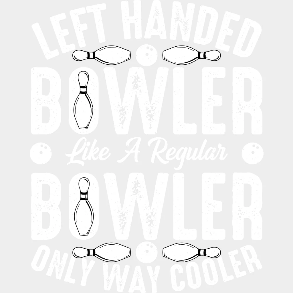 Left Handed Bowler - Bowling DTF Transfers - Image 2