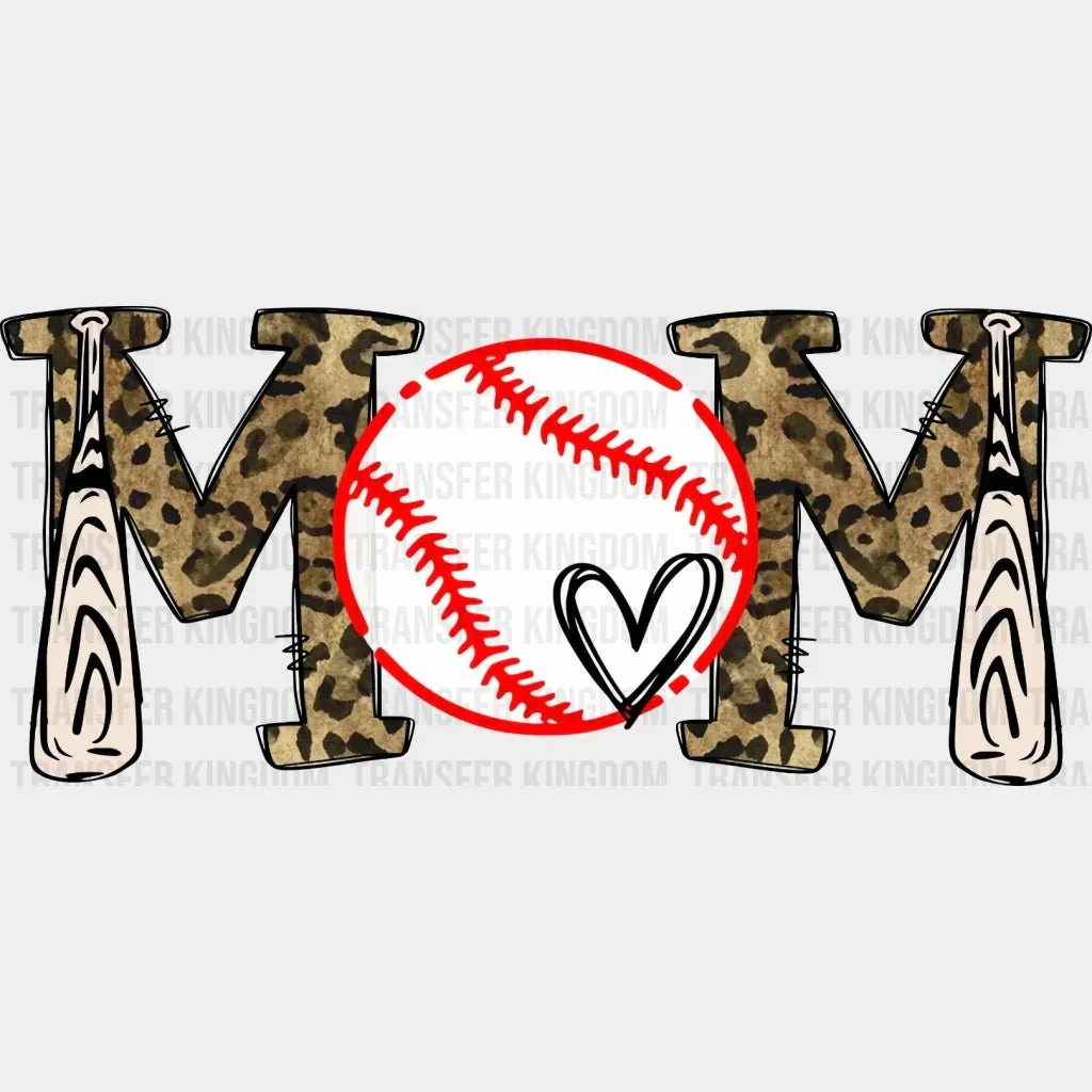 Leopard Baseball Mom - Sports Fan - Baseball Lover Mom - Design - DTF heat transfer
