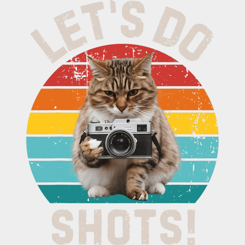 Let's Do Shots, Cat - Photography DTF Transfers - Image 2