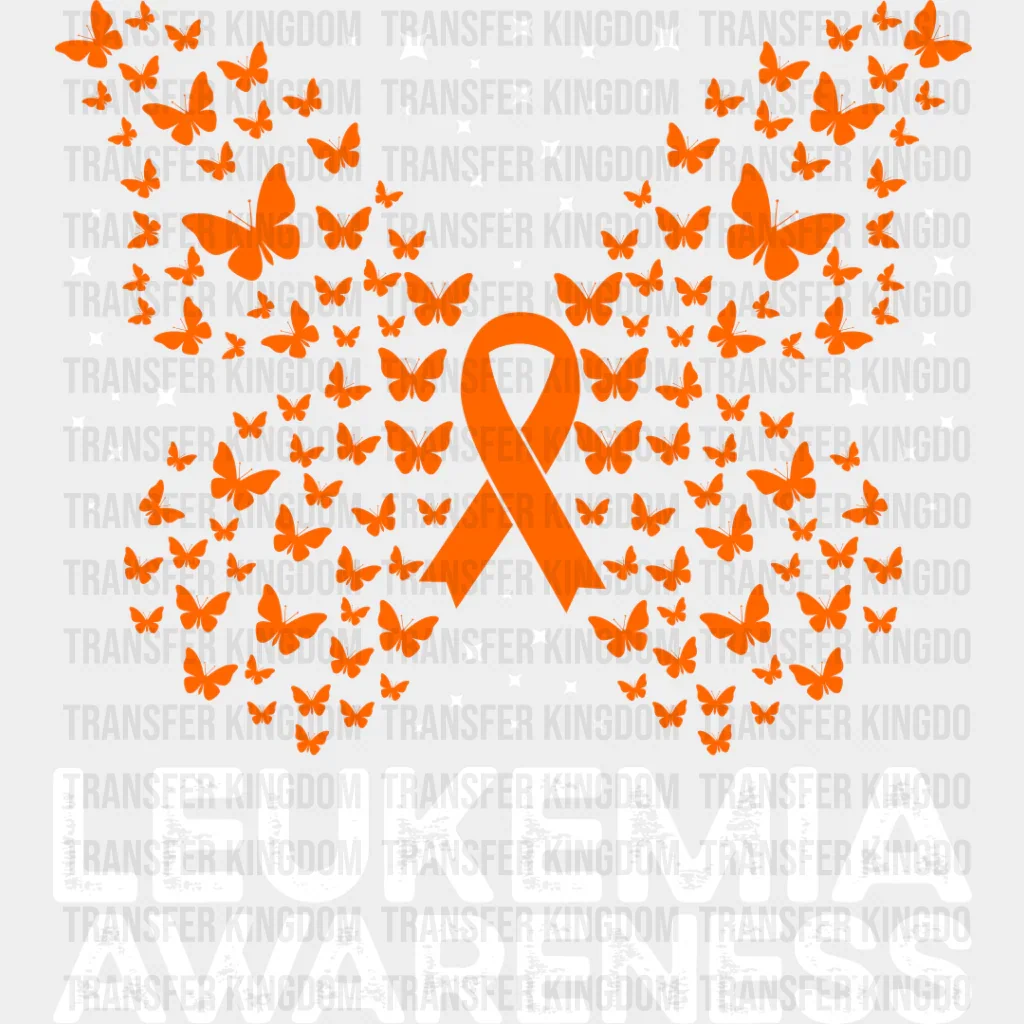 Leukemia Awareness Butterfly Design - Leukemia DTF heat transfer - Image 2