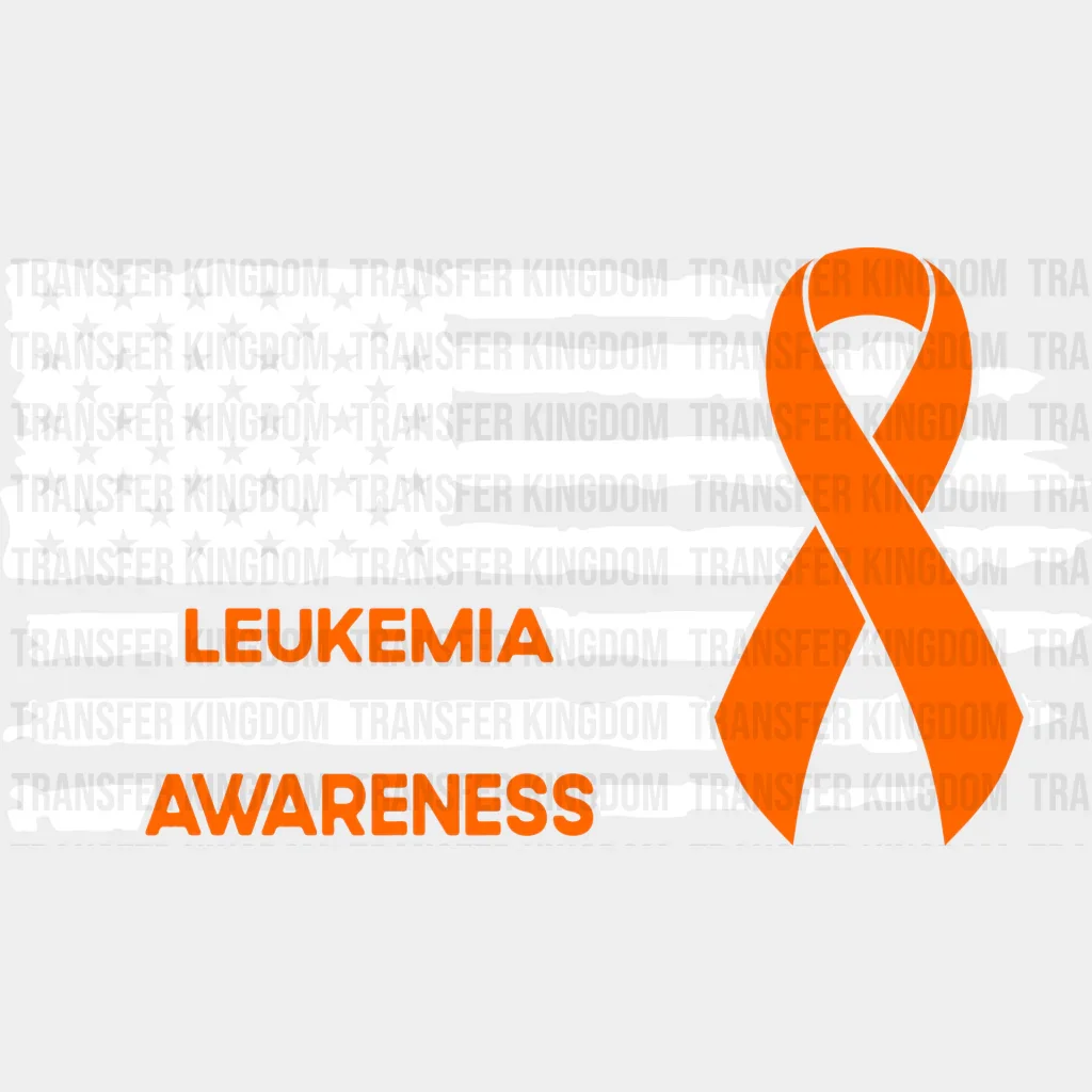 Leukemia Awareness USA Flag - Leukemia DTF heat transfer - Image 2