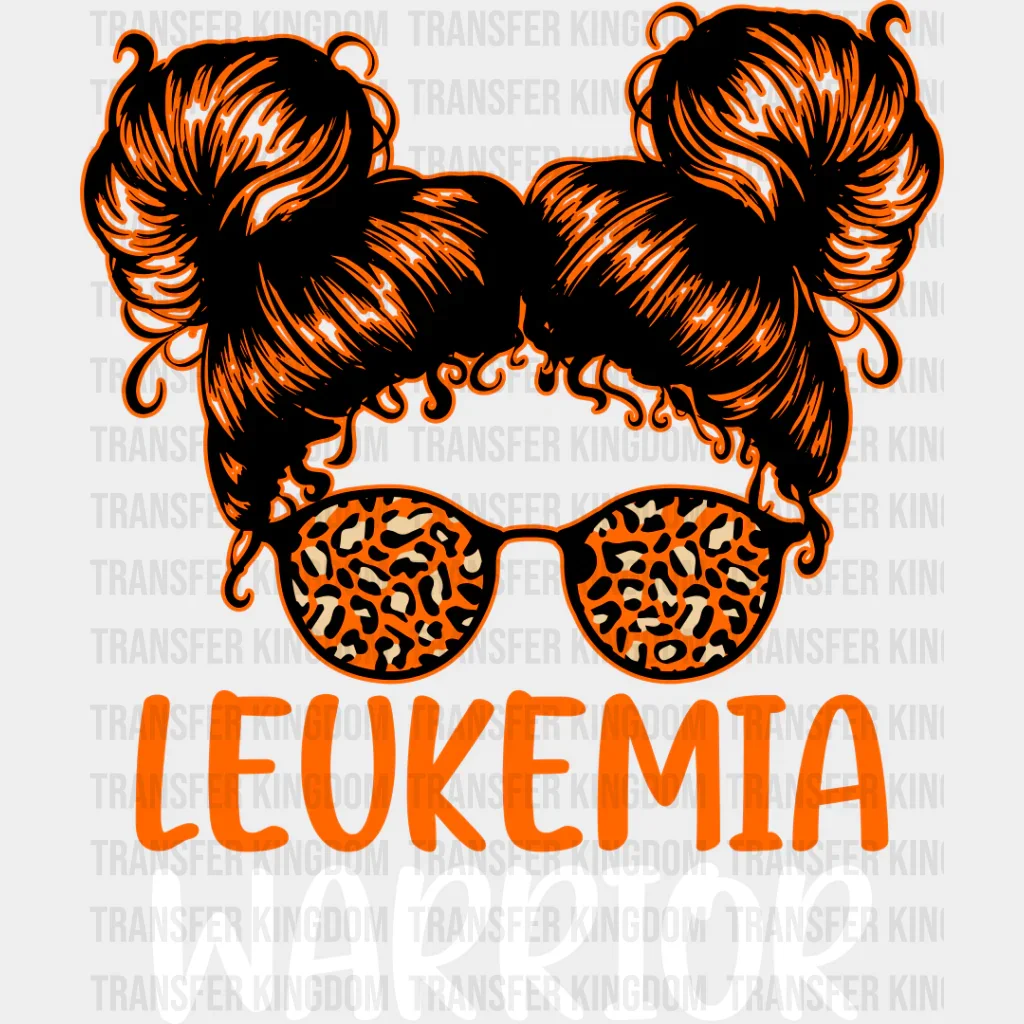 Leukemia Warrior Girl Design - Leukemia DTF heat transfer - Image 2