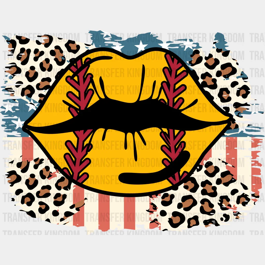 Lips Design - Softball DTF Heat Transfer