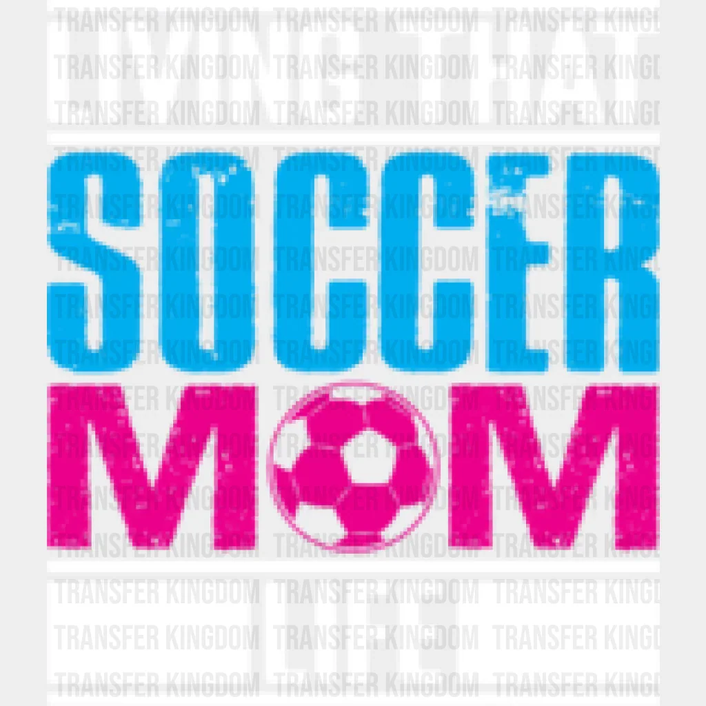 Living That Soccer Mom B&W - Soccer DTF Heat Transfer - Image 2