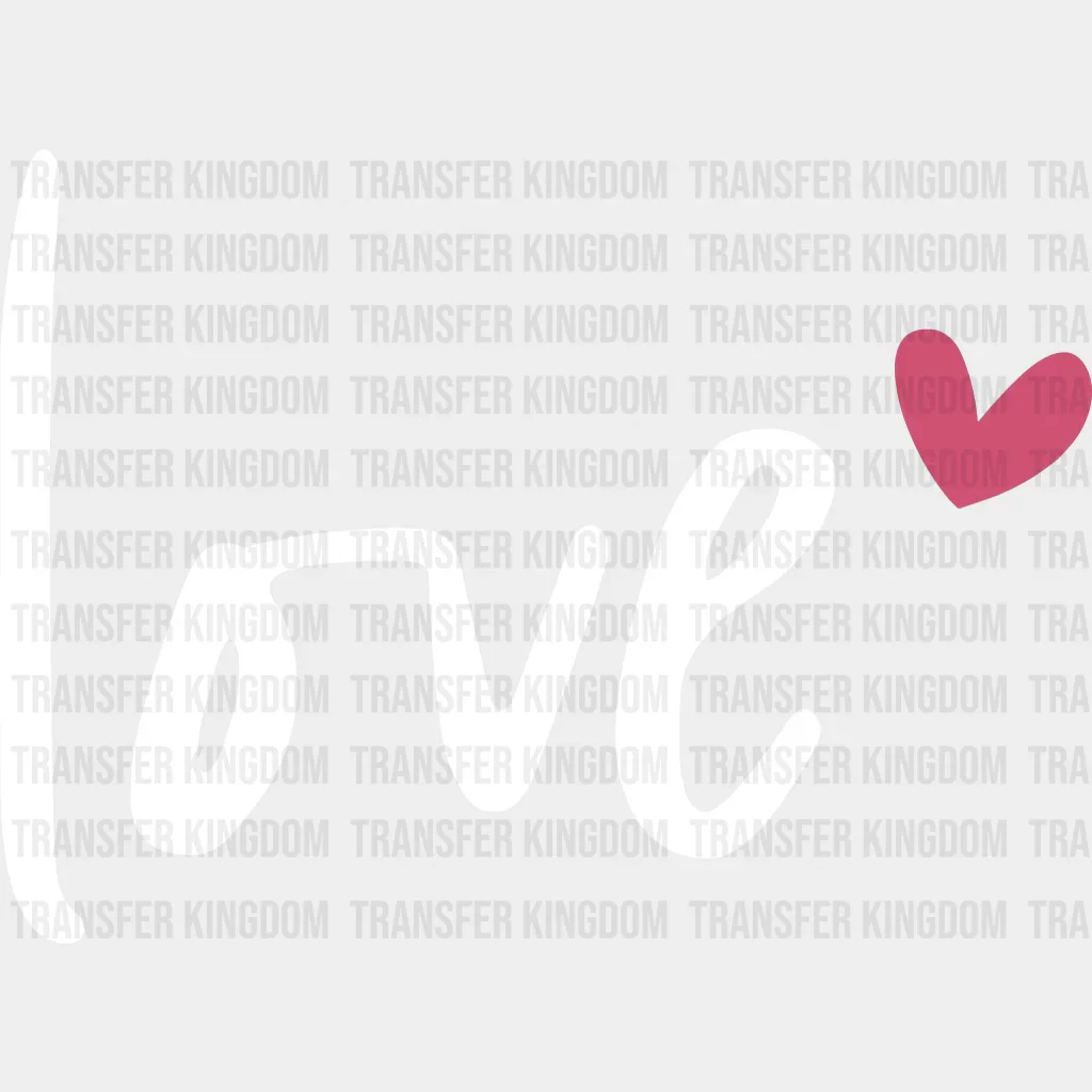Love Valentine's Day Heart Design - Valentine's Day DTF heat transfer - Image 2