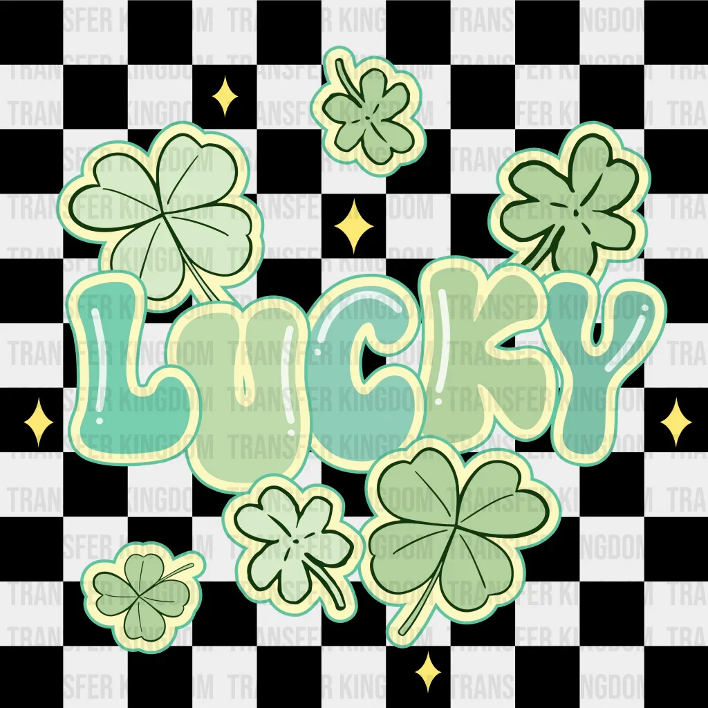 Lucky St. Patricks Day Checkered Design - DTF heat transfer