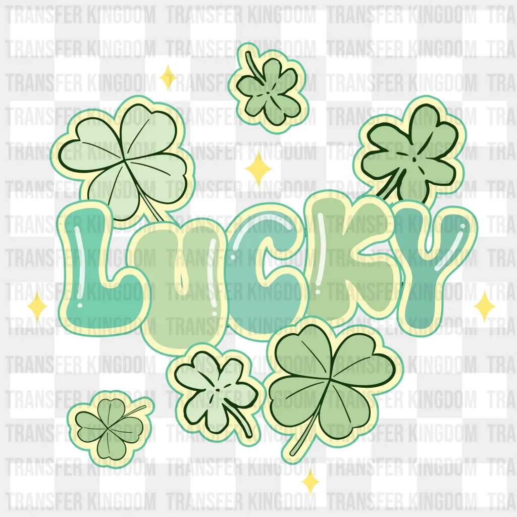 Lucky St. Patricks Day Checkered Design - DTF heat transfer - Image 2