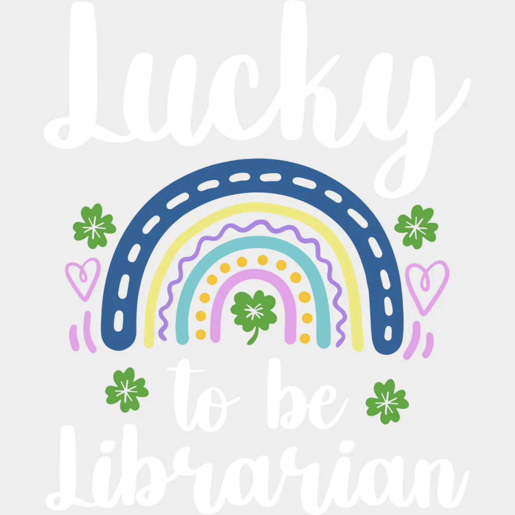 Lucky To Be Librarian - Librarian DTF Transfers - Image 2