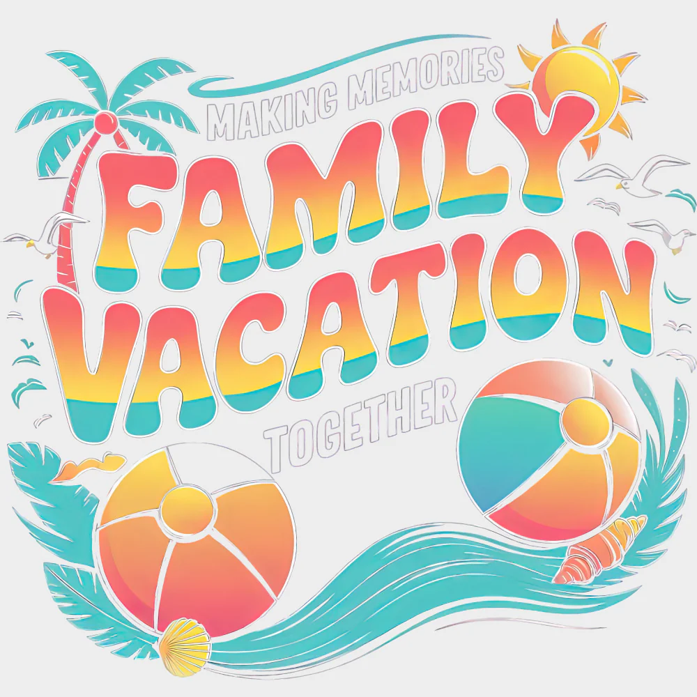 Making Memories Family Vacation Together - Family Trip DTF Transfers - Image 2