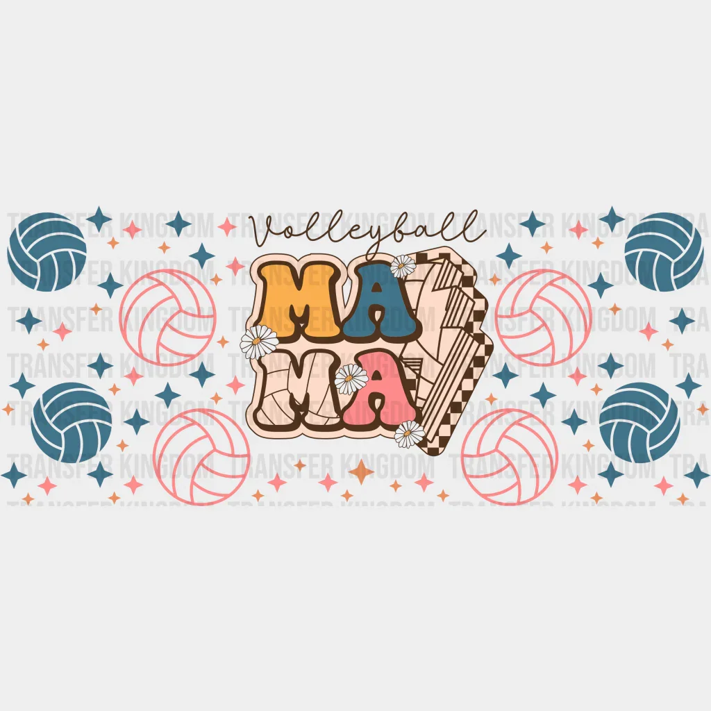 Mama Lightning Bolt - Volleyball Cup Wrap UV Sticker Permanent UV DTF Decal