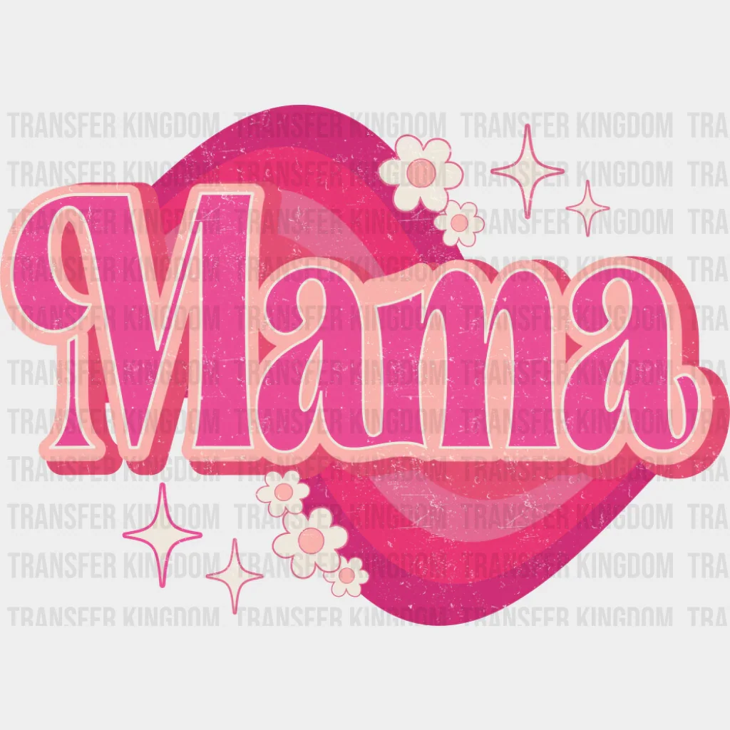 Mama Pink Retro Design - Mother's Day DTF Transfer