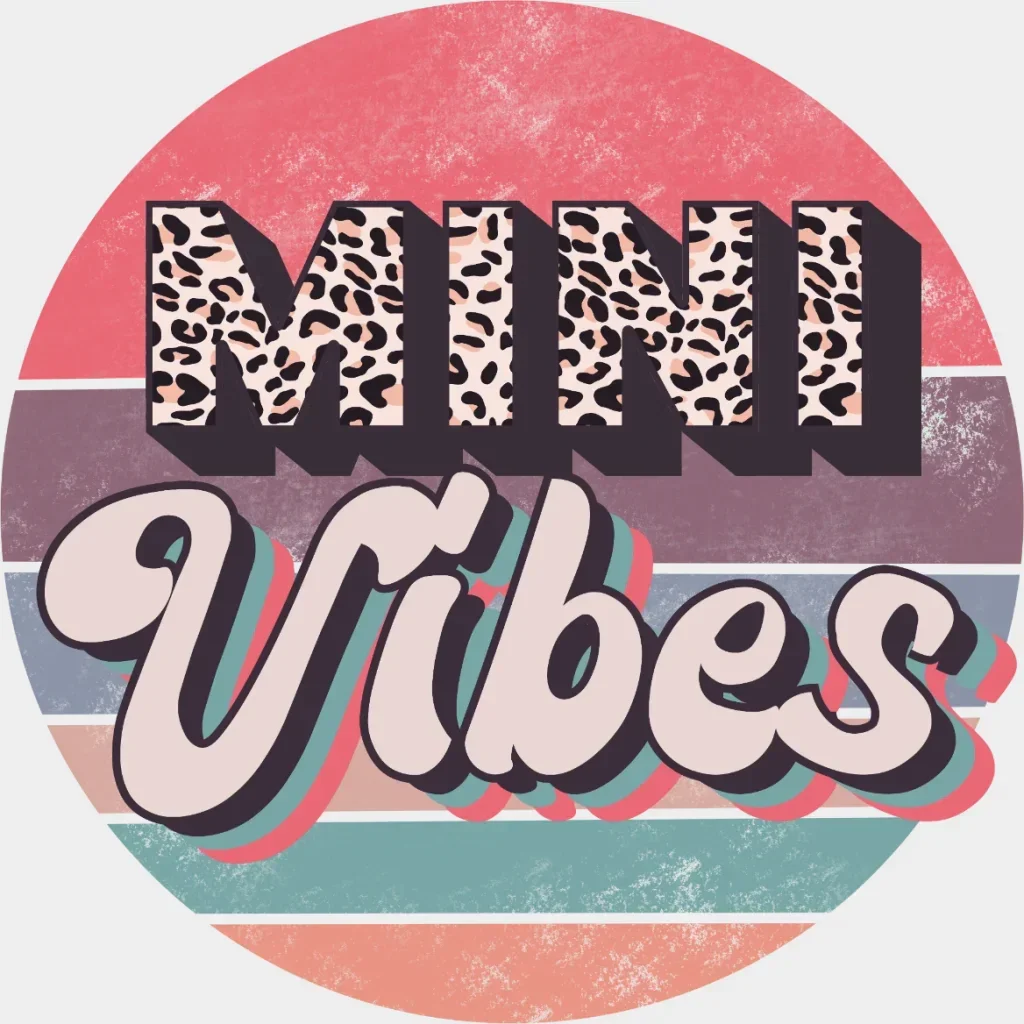 Mama Vibes And Mini Vibes Leopard Retro - Baby and Mama - Family Matching -  Design - DTF heat transfer - Image 2