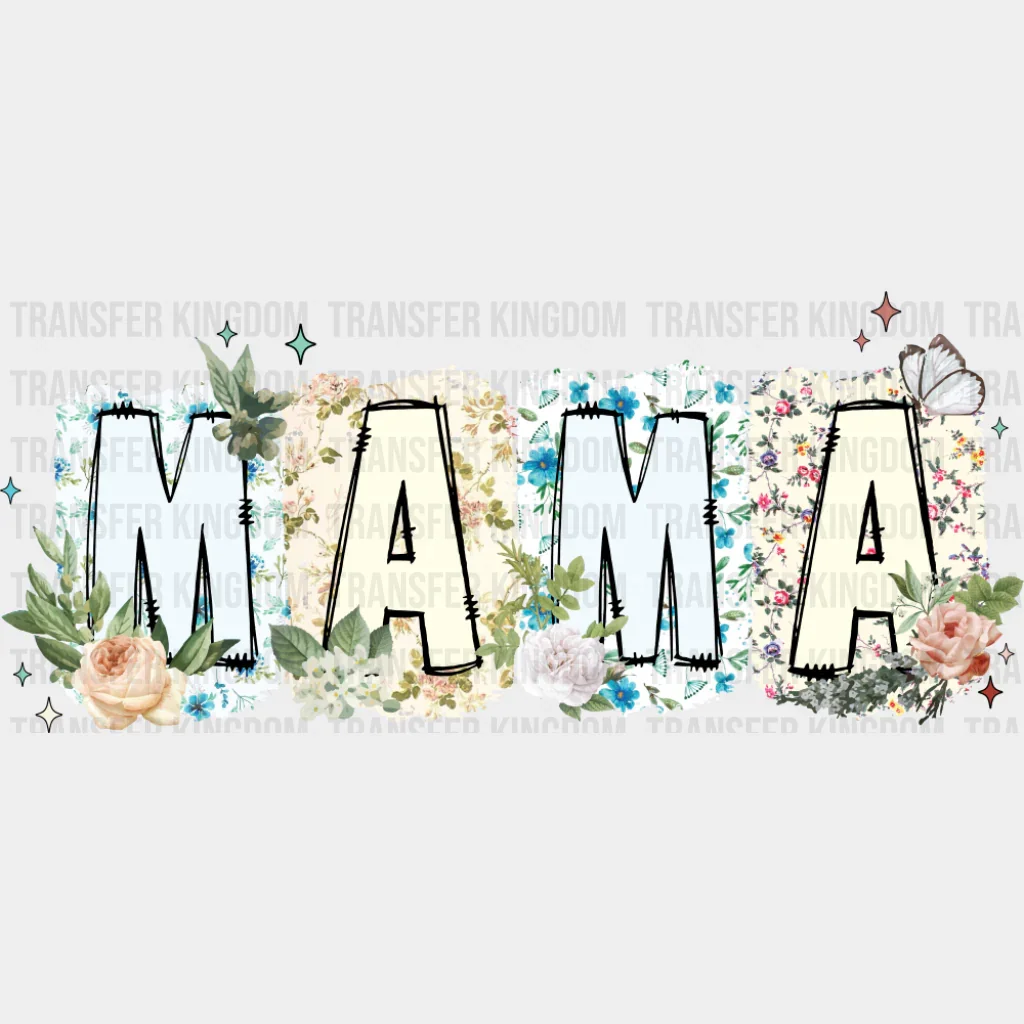 Mama White And Blue - Mother's Day DTF Transfer