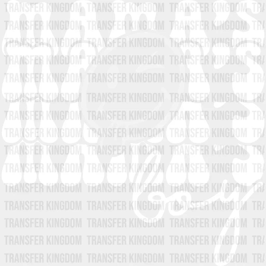 Mama's Boy Smiley - Kids DTF Heat Transfer - Image 2