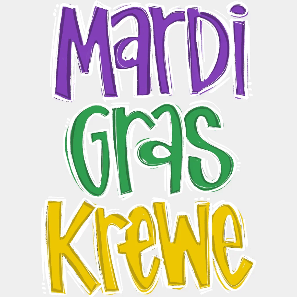 Mardi Gras Krewe - Mardi Gras DTF Transfer - Image 2