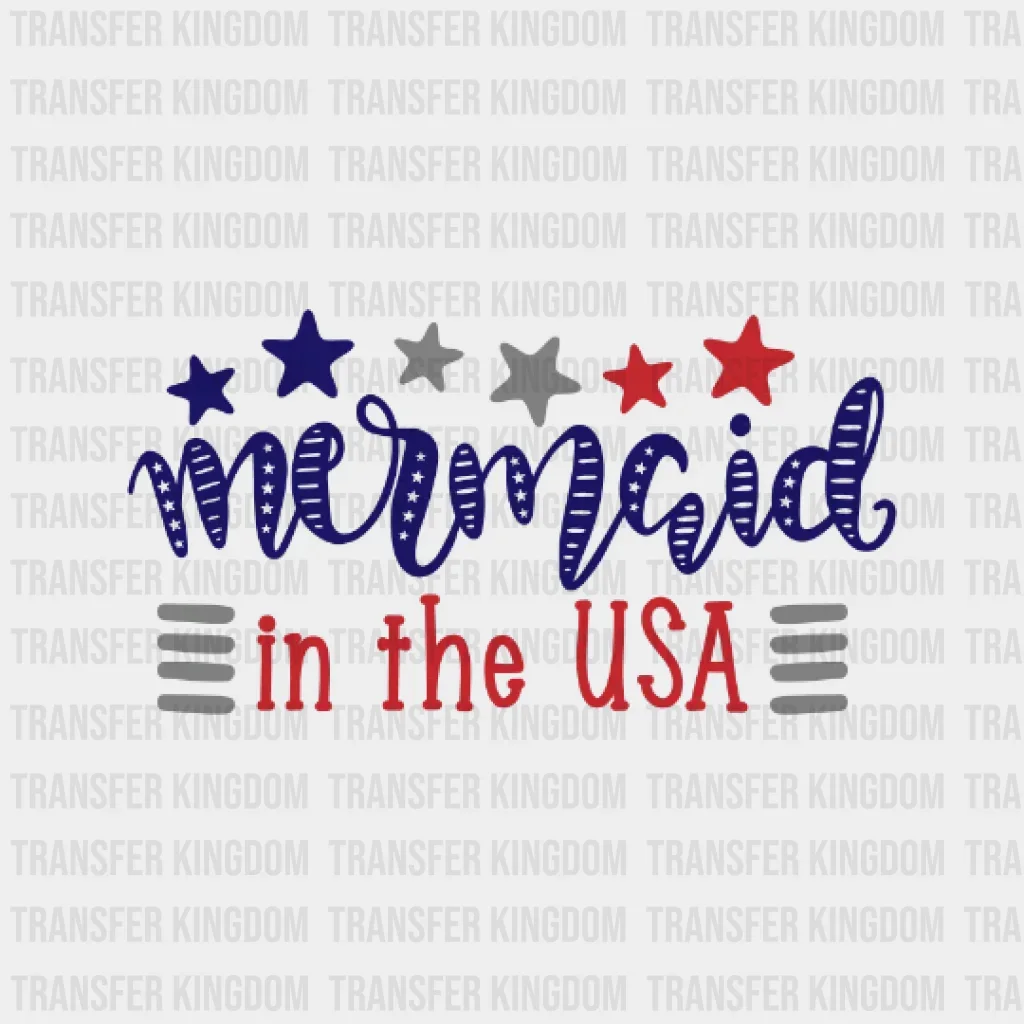 Mermaid in The USA DTF Transfer