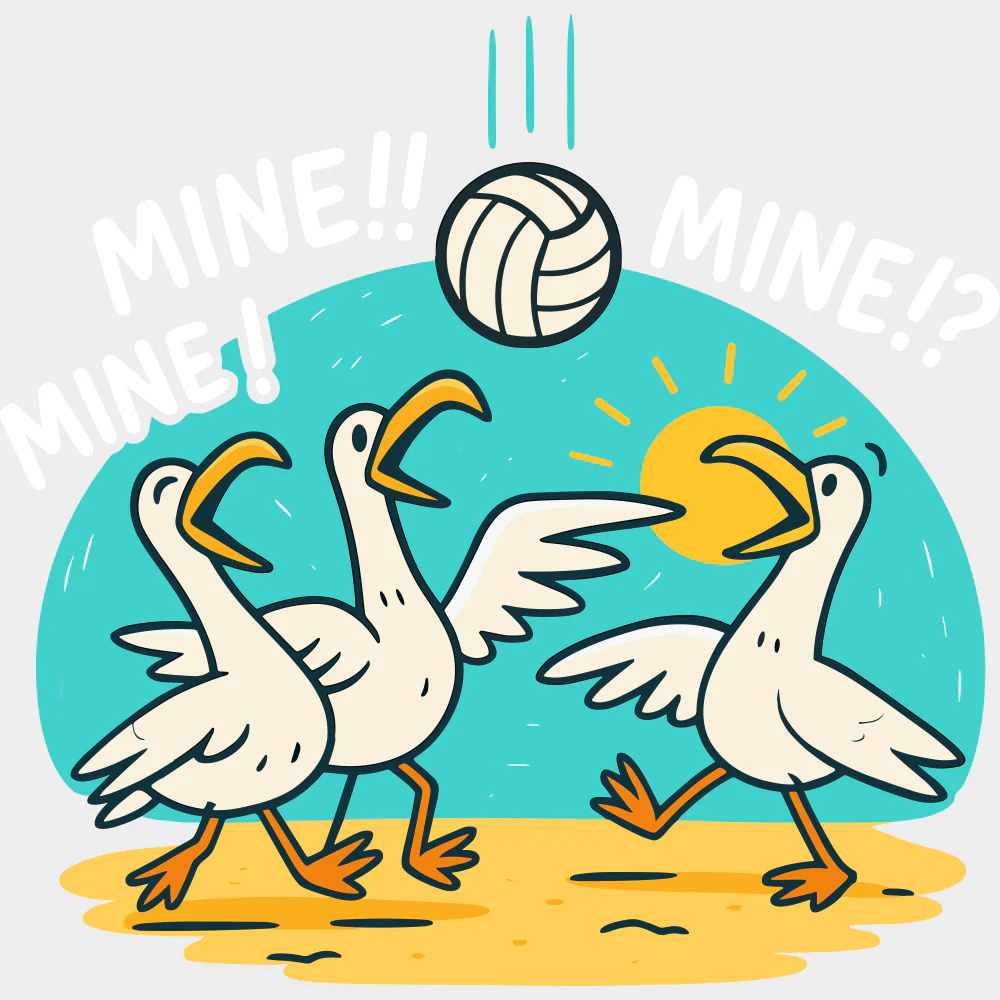 Mine! Mine!! Mine!? - Volleyball DTF Transfers - Image 2