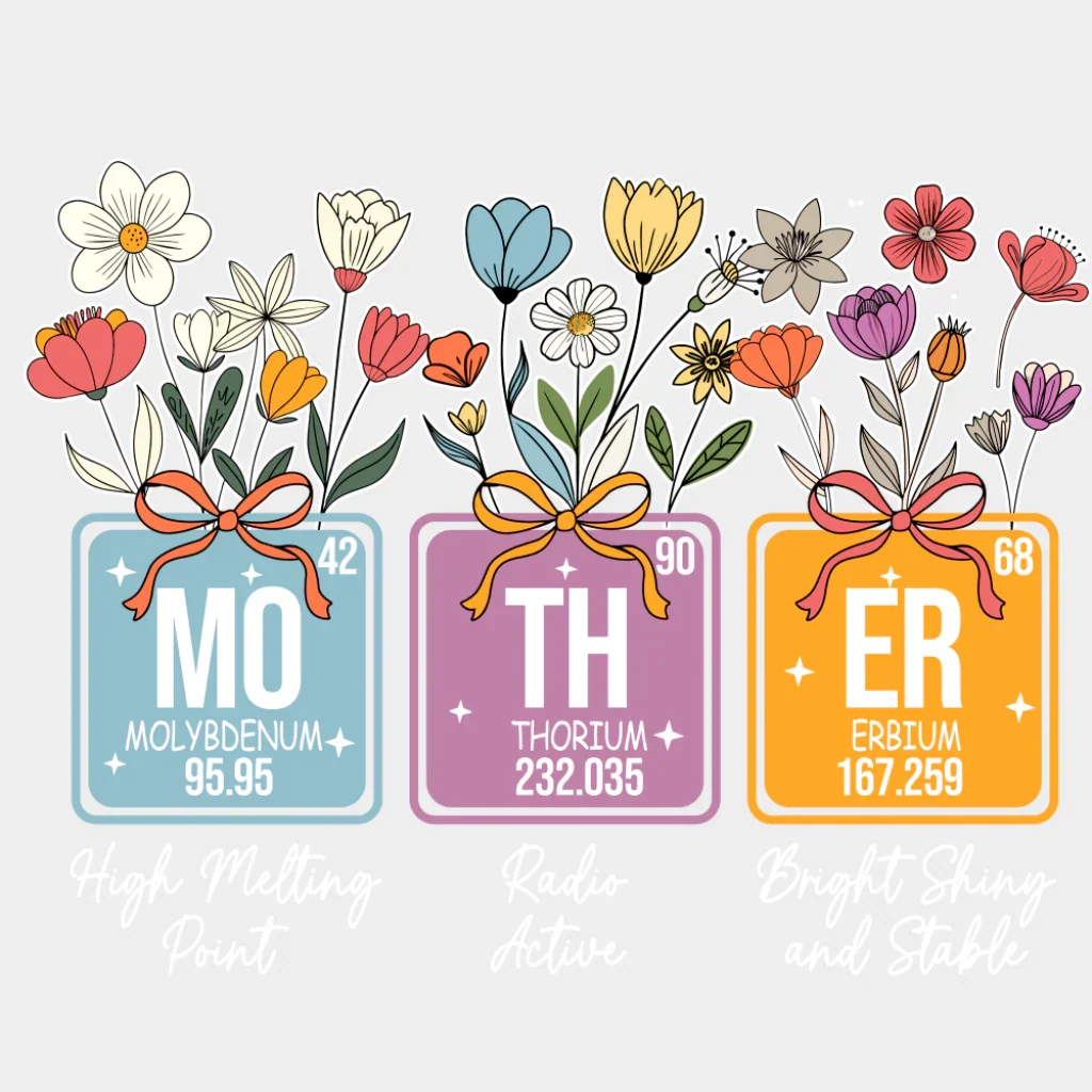 Mo Th Er Elements Flowers - Mother's Day DTF Transfer - Image 2