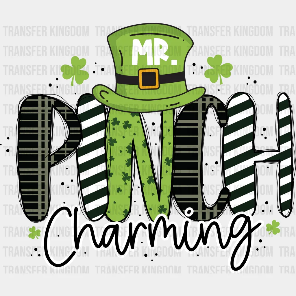Mr. Pinch Charming St. Patrick's Day Design - DTF heat transfer
