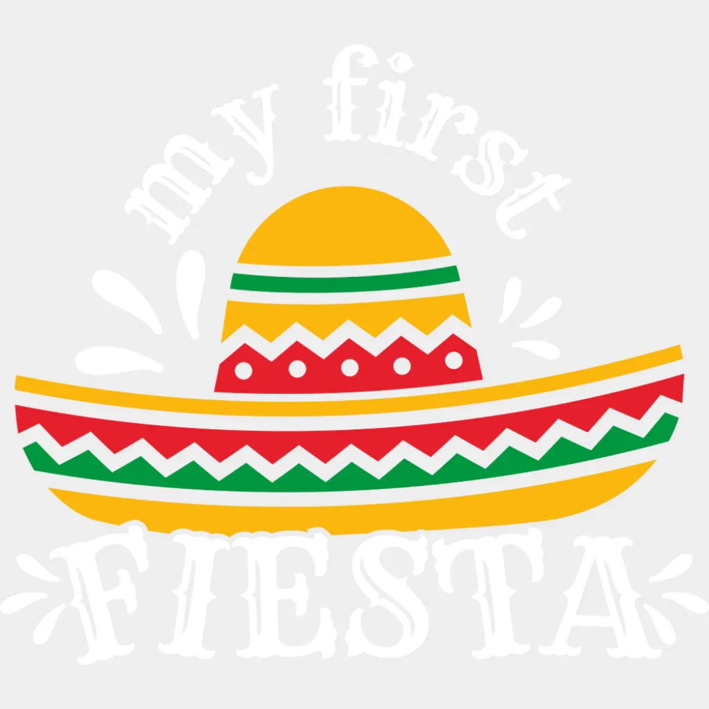 My First Fiesta Hat - Cinco De Mayo DTF Transfer - Image 2