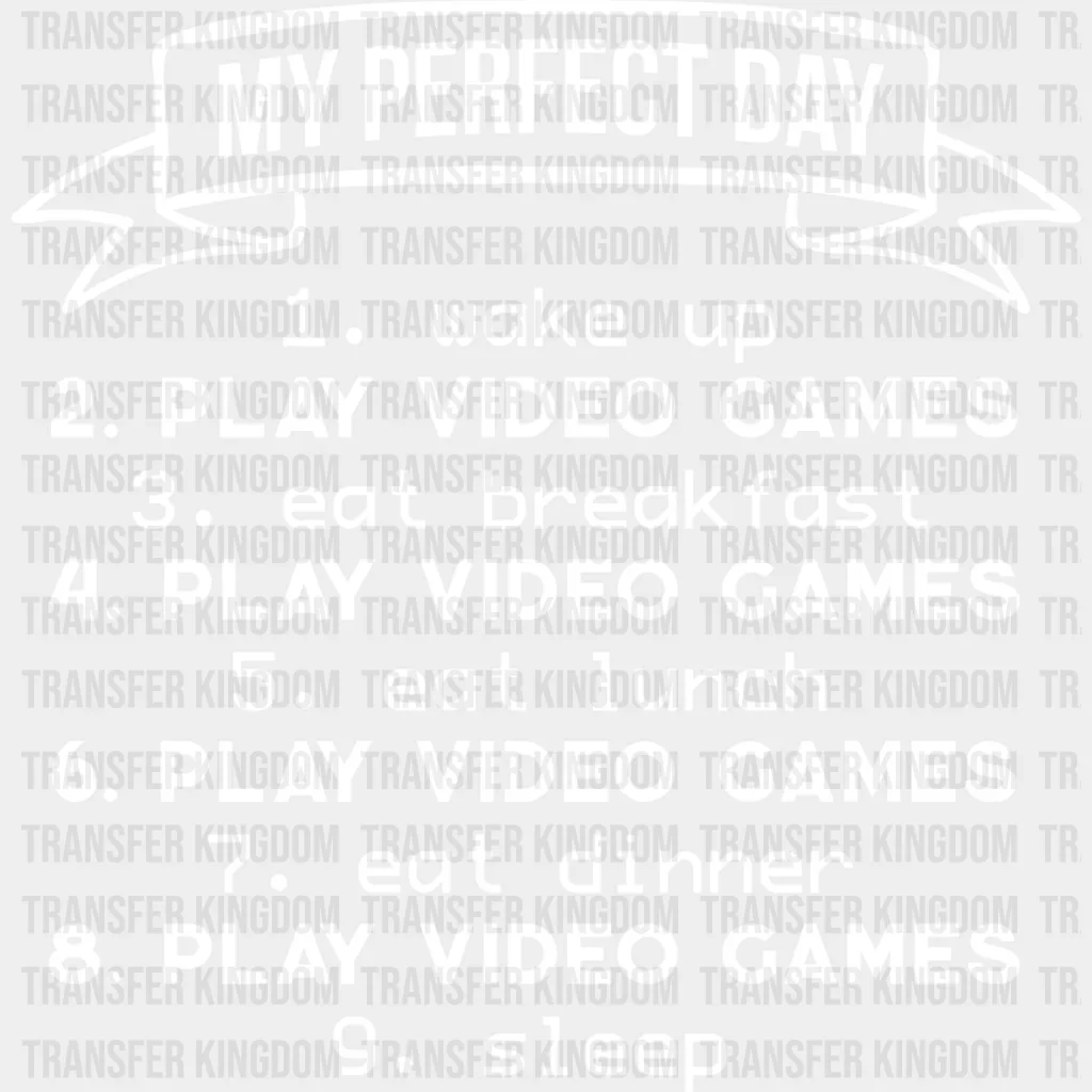 My Perfect Day - Video Game DTF Heat Transfer - Image 2