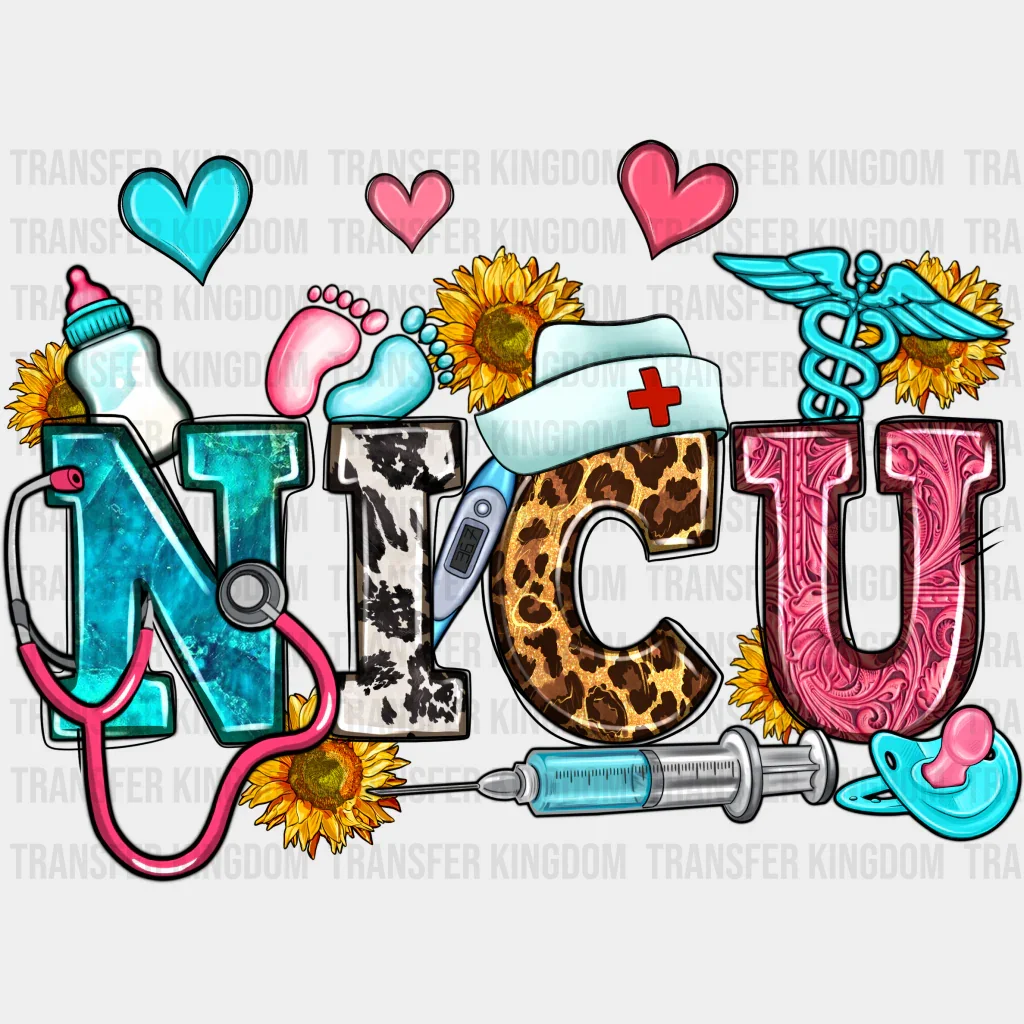 NICU Sunflowers Design - NICU DTF Transfers