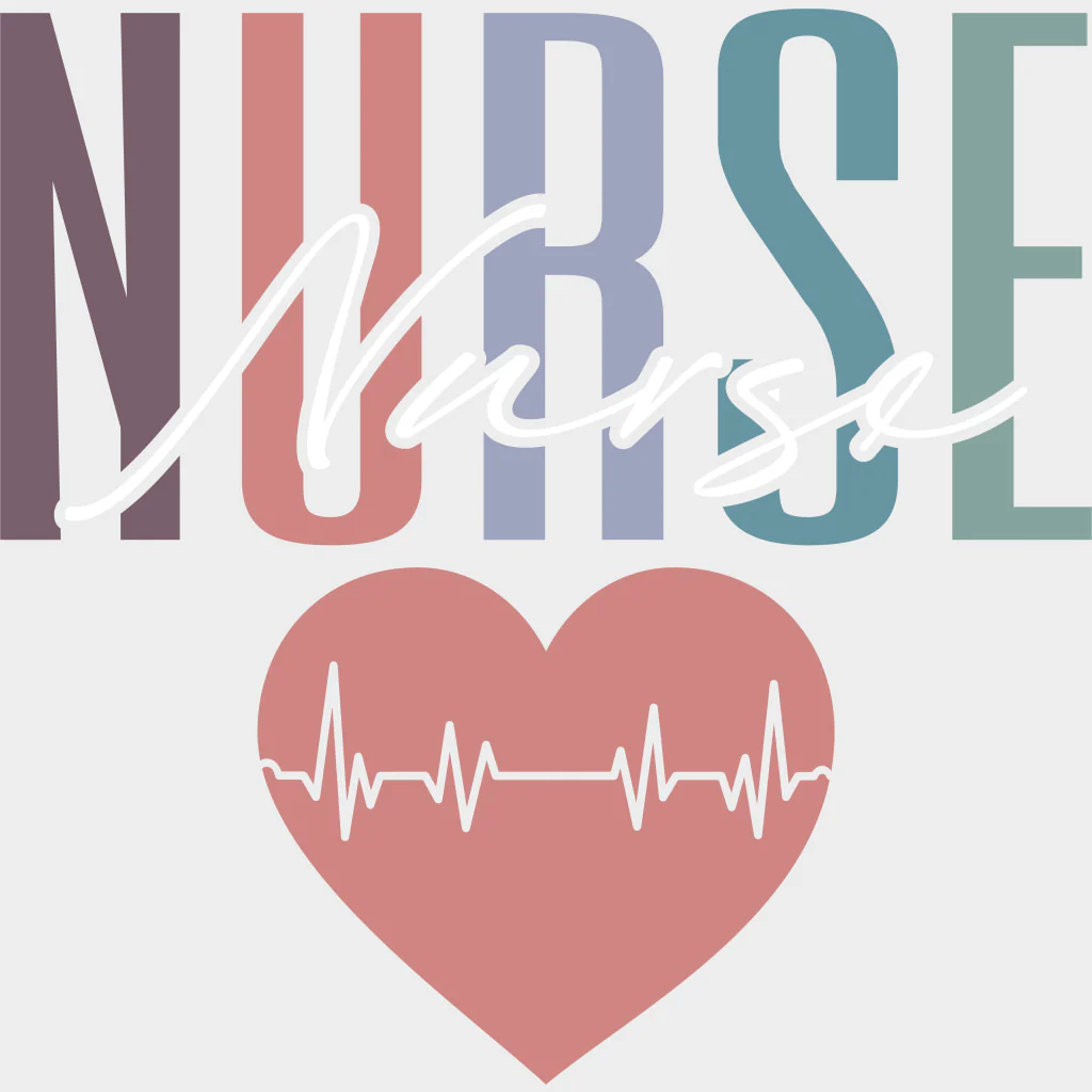 Nurse, Heart, ECG Line - Nurse DTF Transfers - Image 4