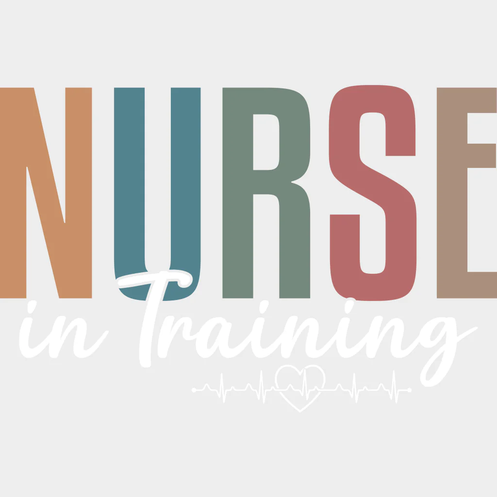 Nurse In Training, ECG Line - Nurse DTF Transfers - Image 2
