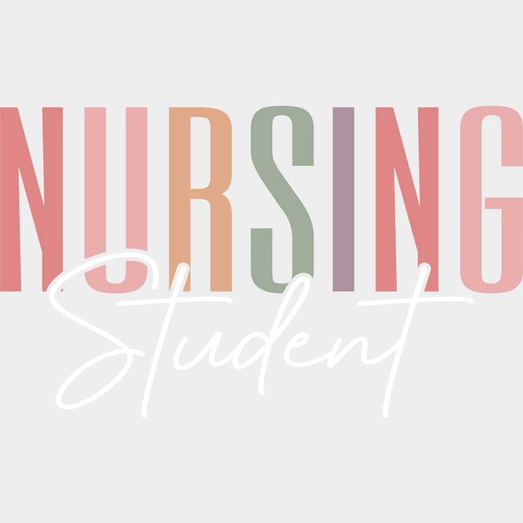 Nursing Student, Cursive Text - Nurse DTF Transfers - Image 2