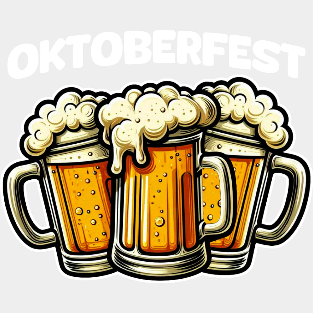 Oktoberfest, Three Beers - Oktoberfest DTF Transfers - Image 2
