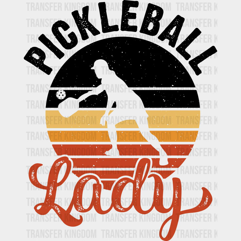 Pickleball Lady, Circle - Pickleball DTF Transfers