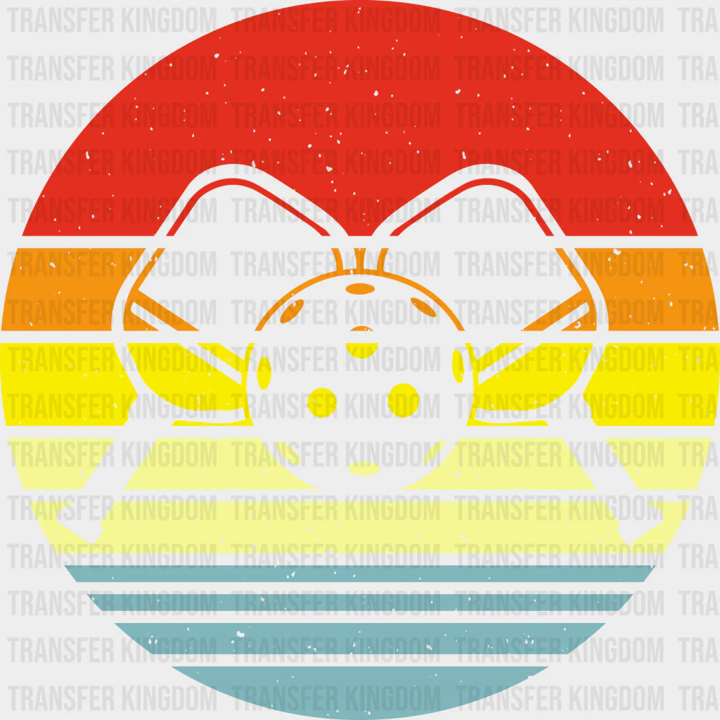 Pickleball, Red Orange Blue - Pickleball DTF Transfers