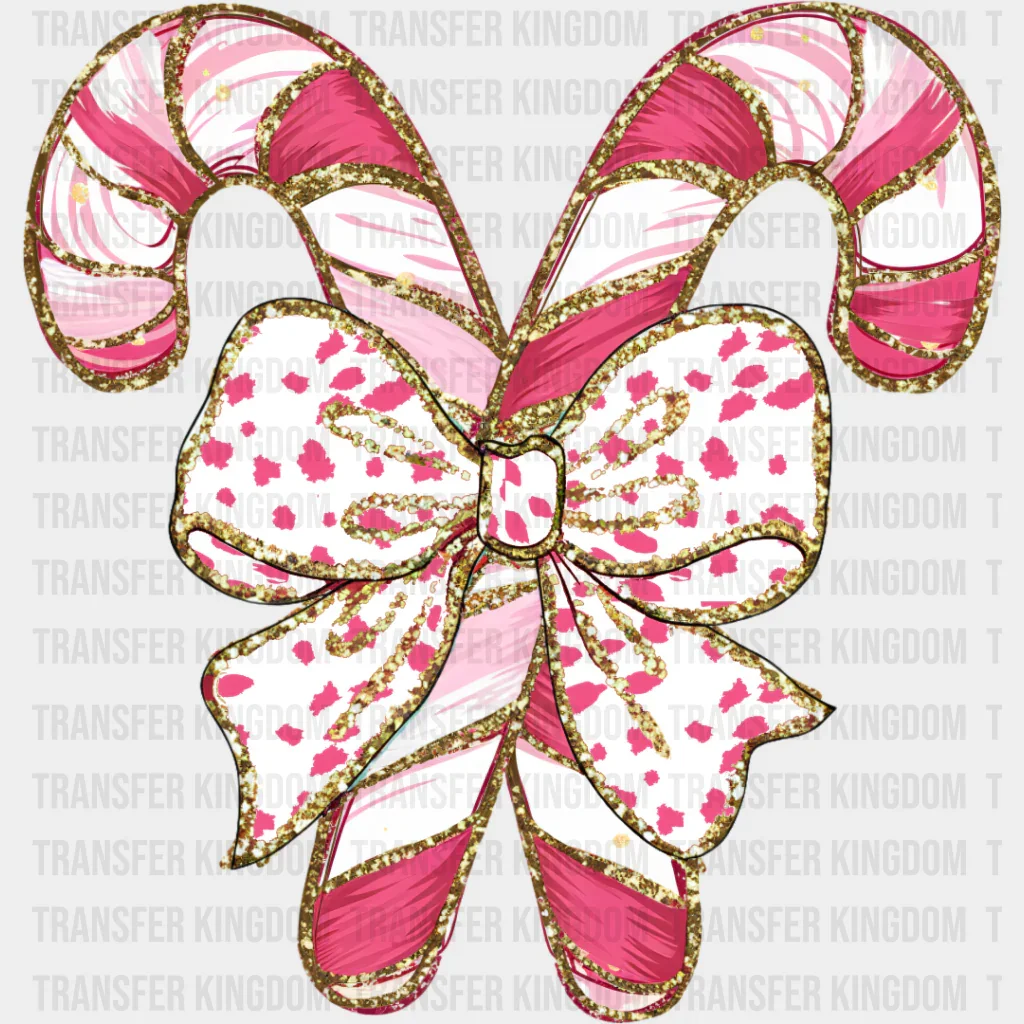 Pink Candy With Ribbon - Christmas DTF Transfer