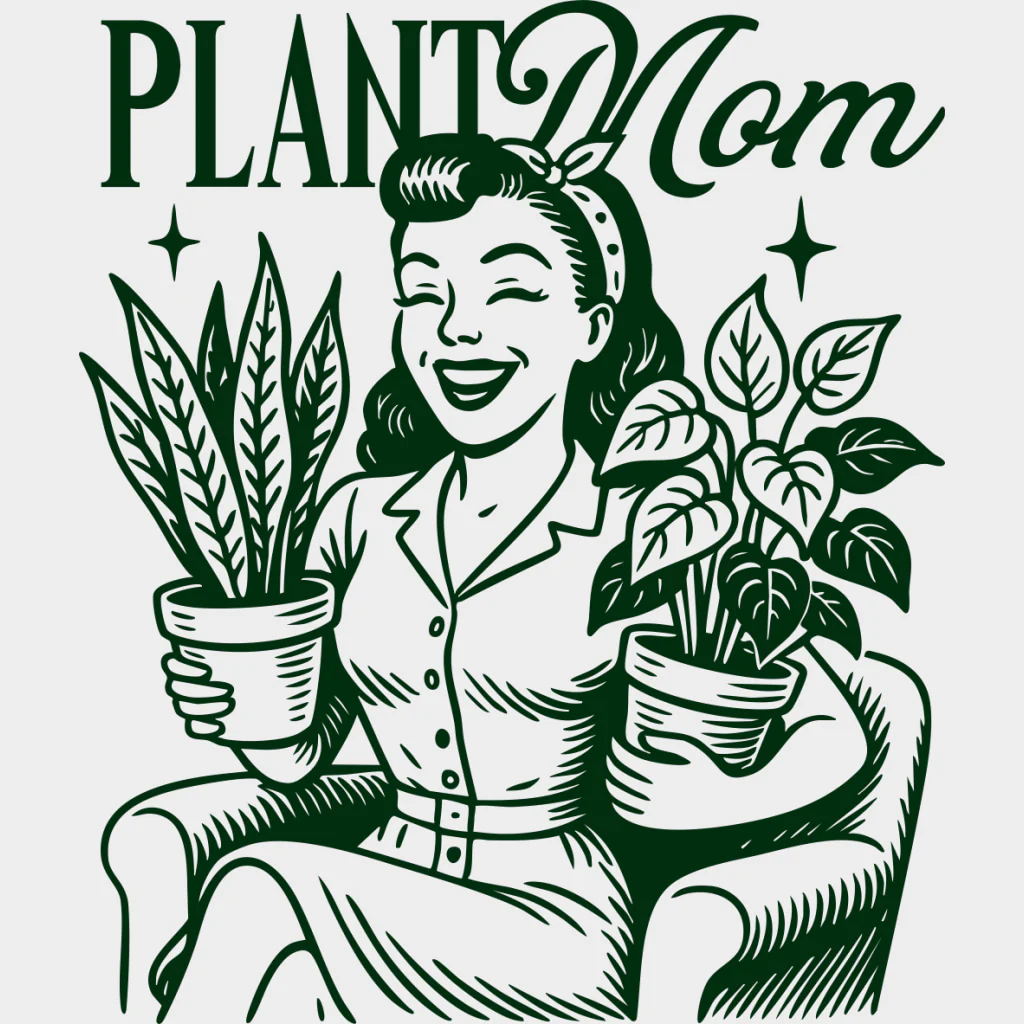 Plant Mom, Vintage - Plants DTF Transfers - Image 3
