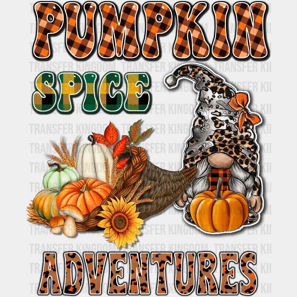 Pumpkin Spice Adventures Gnomes - Fall DTF Transfer