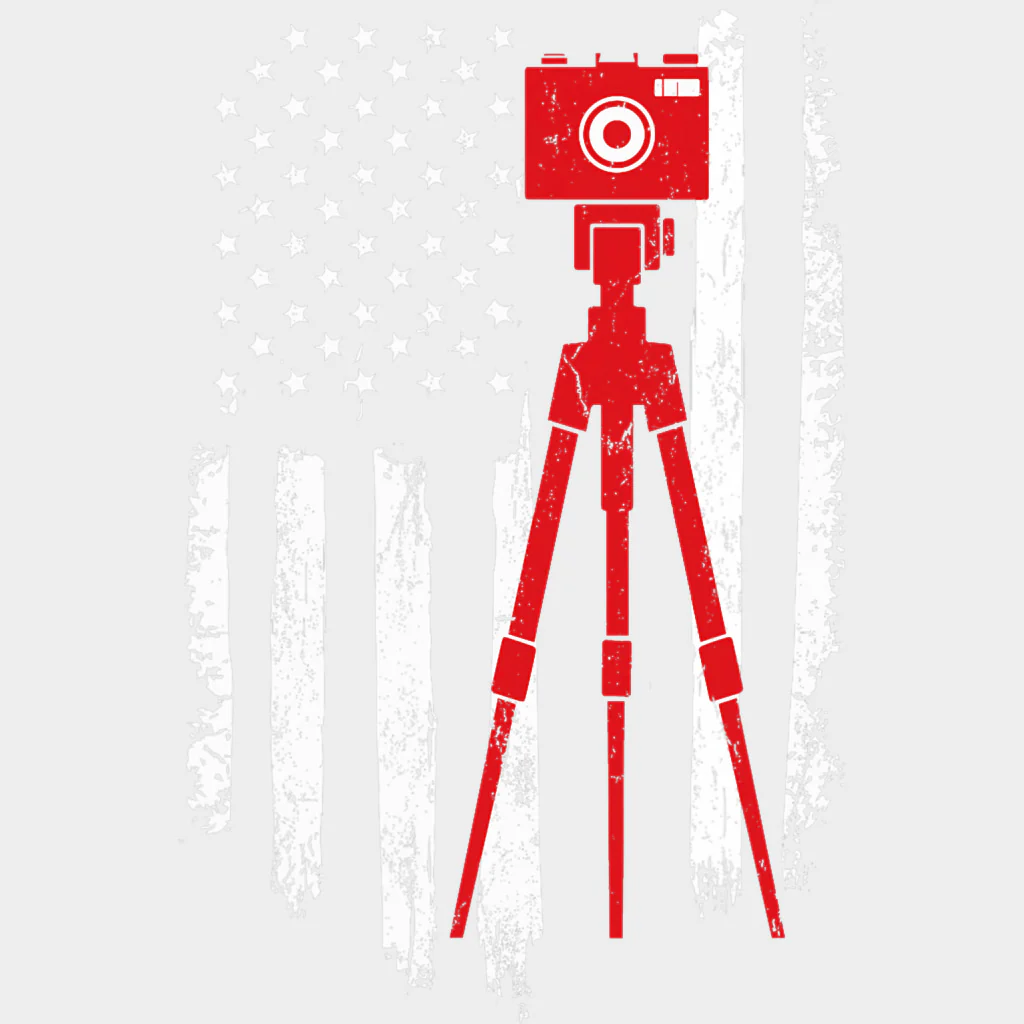 Red Camera, USA Flag - Photography DTF Transfers - Image 2