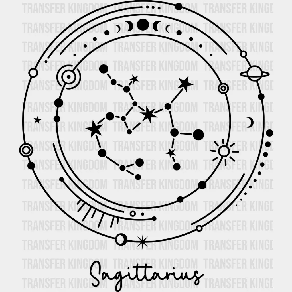 Sagittarius Constellation Design - Zodiac DTF Transfer