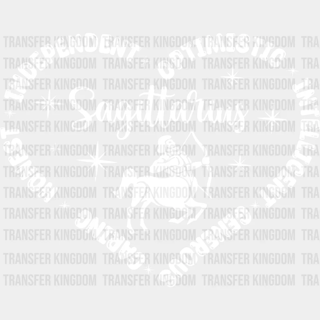 Sagittarius Heart Design - Zodiac & Horoscopes DTF heat transfer - Image 2