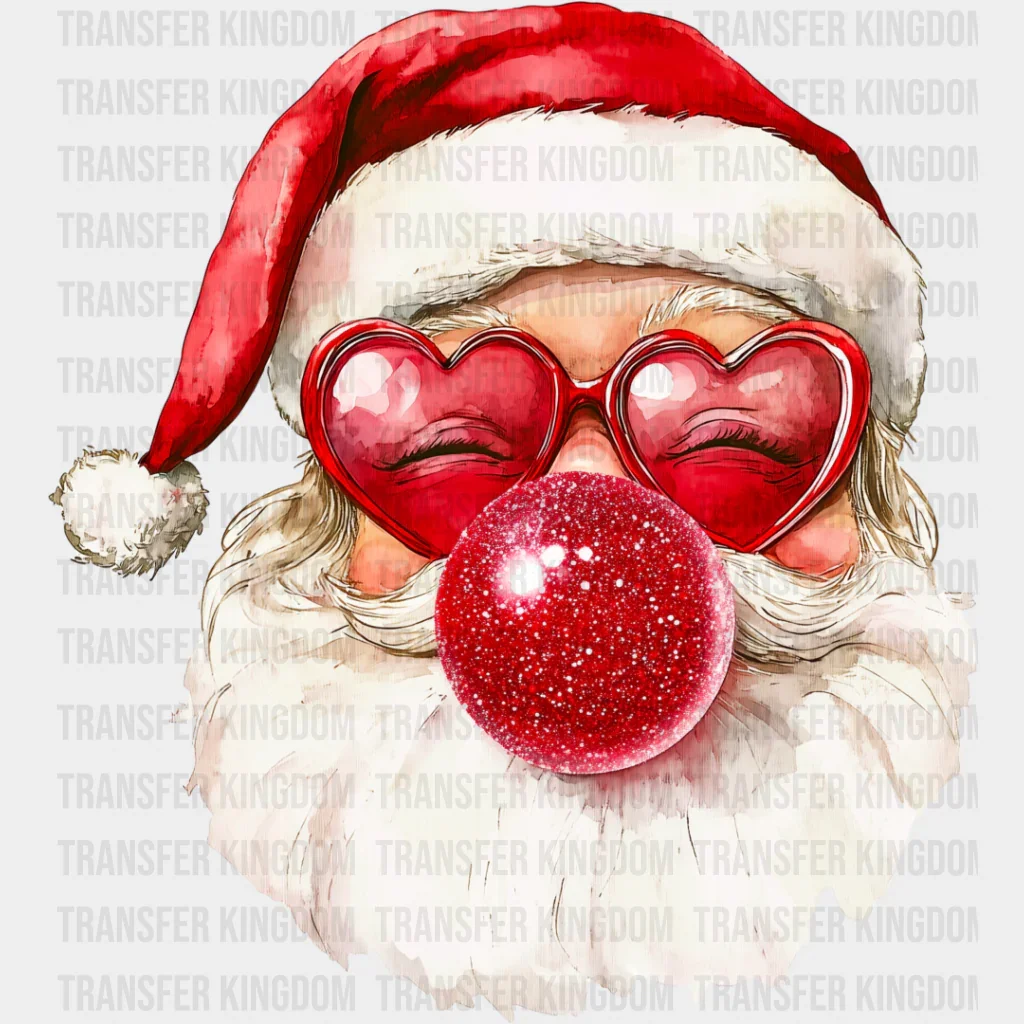 Santa Red Bubble Gum - Christmas DTF Transfer