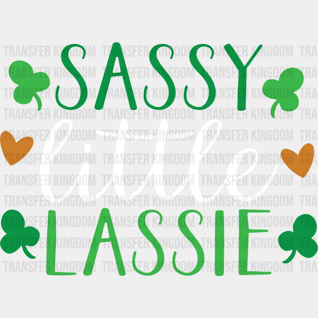 Sassy Little Lassie St. Patrick's Day Design - DTF heat transfer - Image 2