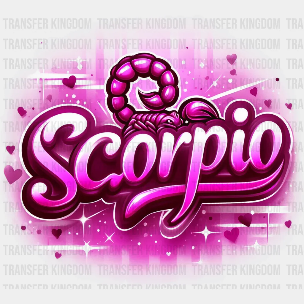 Scorpio Blue And Pink - Zodiacs & Horoscopes DTF Transfer - Image 2