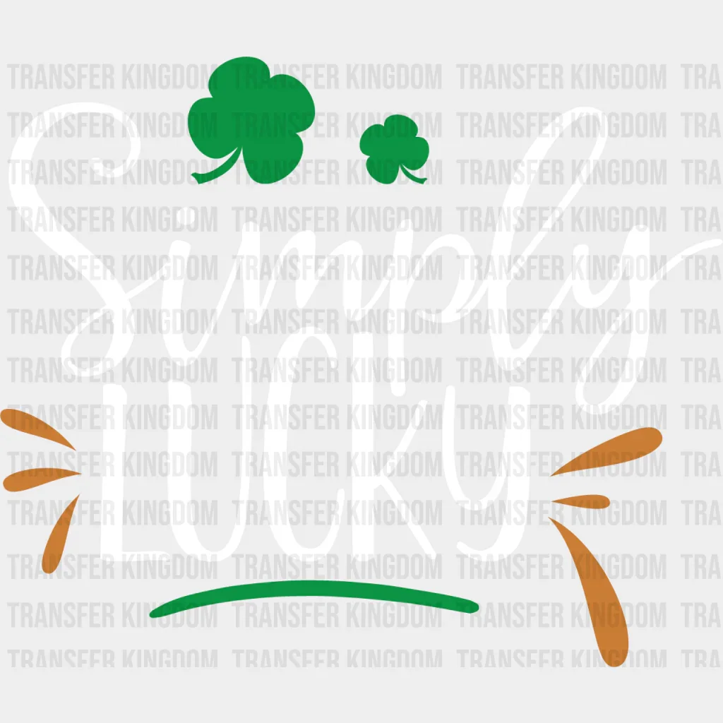 Simply Lucky St. Patrick's Day Clovers Design - DTF heat transfer - Image 2
