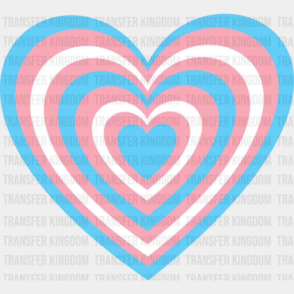 Spiral Heart Shape Design - Transsexual Iron On DTF Transfer