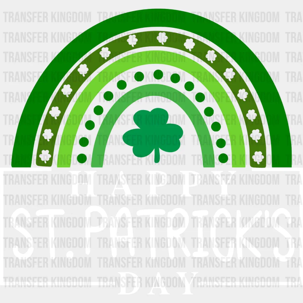 St. Patrick's Day Shamrock Rainbow Design - DTF heat transfer - Image 2